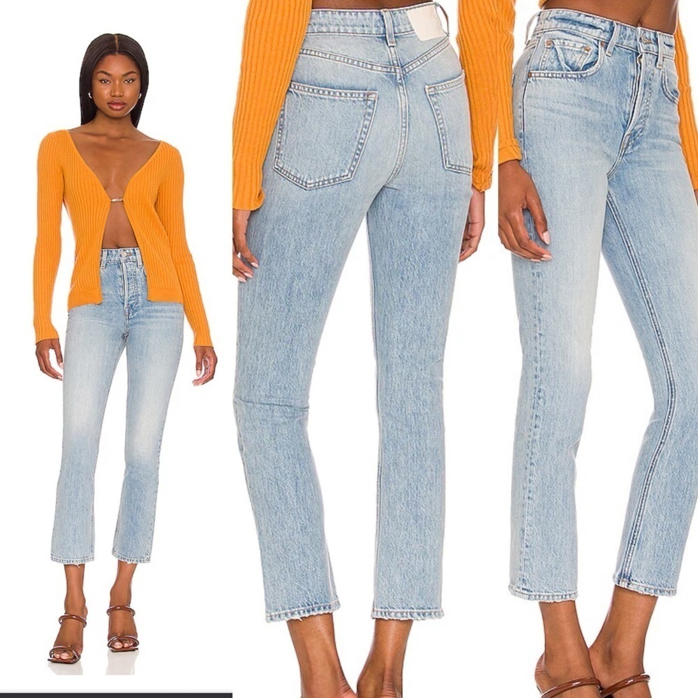 GRLFRND Karolina High Rise Straight Crop in Phoenix Size 26